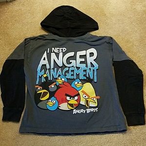 Angry Birds 4/5 long sleeve hoodie tshirt